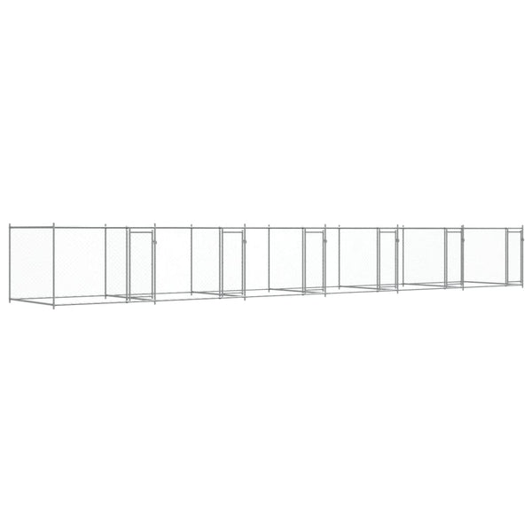 Koiranhäkki Ovilla Harmaa 12X2X1,5 M Galvanoitu Teräs
