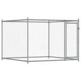 Koiranhäkki Ovilla Harmaa 12X2X1,5 M Galvanoitu Teräs