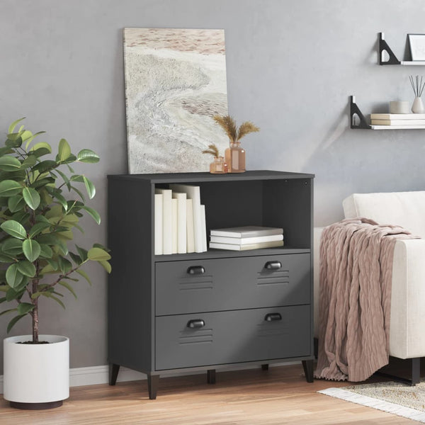 Kirjahylly Viken Antrasiitin Harmaa 80X40X90 Cm Tekninen Puu