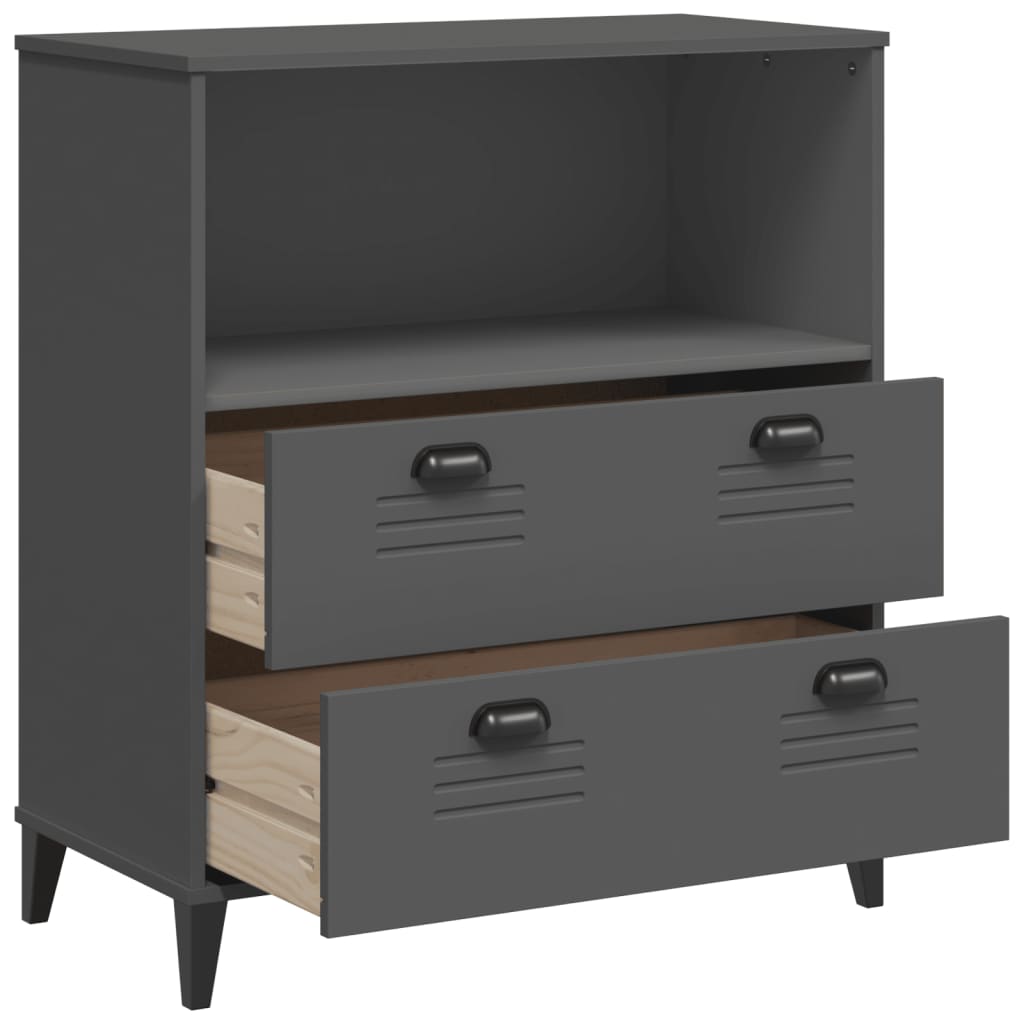 Kirjahylly Viken Antrasiitin Harmaa 80X40X90 Cm Tekninen Puu