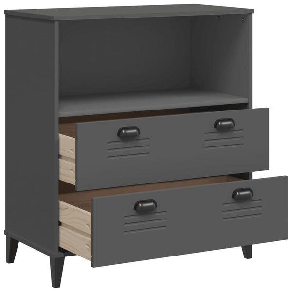 Kirjahylly Viken Antrasiitin Harmaa 80X40X90 Cm Tekninen Puu