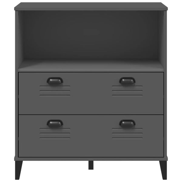Kirjahylly Viken Antrasiitin Harmaa 80X40X90 Cm Tekninen Puu