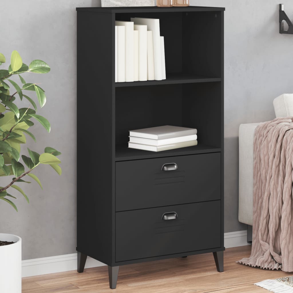 Kirjahylly Viken Antrasiitin Harmaa 60X35X123 Cm Tekninen Puu