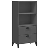 Kirjahylly Viken Antrasiitin Harmaa 60X35X123 Cm Tekninen Puu
