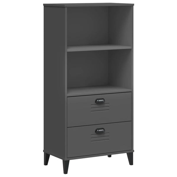 Kirjahylly Viken Antrasiitin Harmaa 60X35X123 Cm Tekninen Puu