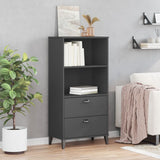 Kirjahylly Viken Antrasiitin Harmaa 60X35X123 Cm Tekninen Puu