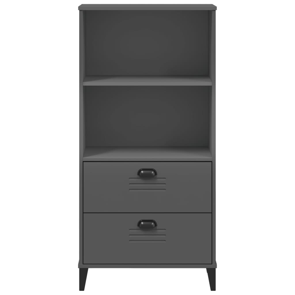 Kirjahylly Viken Antrasiitin Harmaa 60X35X123 Cm Tekninen Puu