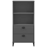 Kirjahylly Viken Antrasiitin Harmaa 60X35X123 Cm Tekninen Puu