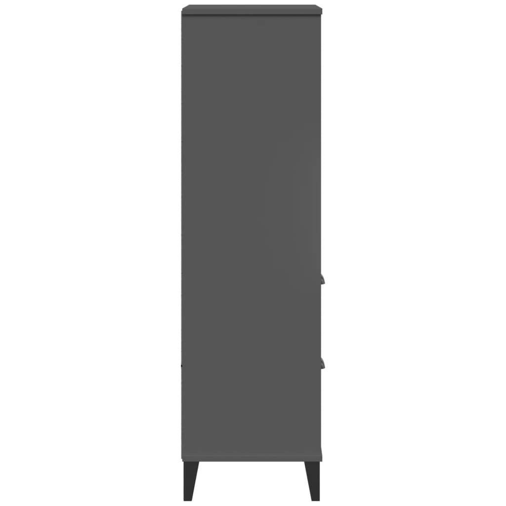Kirjahylly Viken Antrasiitin Harmaa 60X35X123 Cm Tekninen Puu