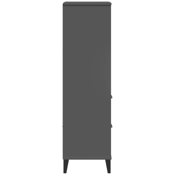 Kirjahylly Viken Antrasiitin Harmaa 60X35X123 Cm Tekninen Puu