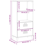 Kirjahylly Viken Antrasiitin Harmaa 60X35X123 Cm Tekninen Puu