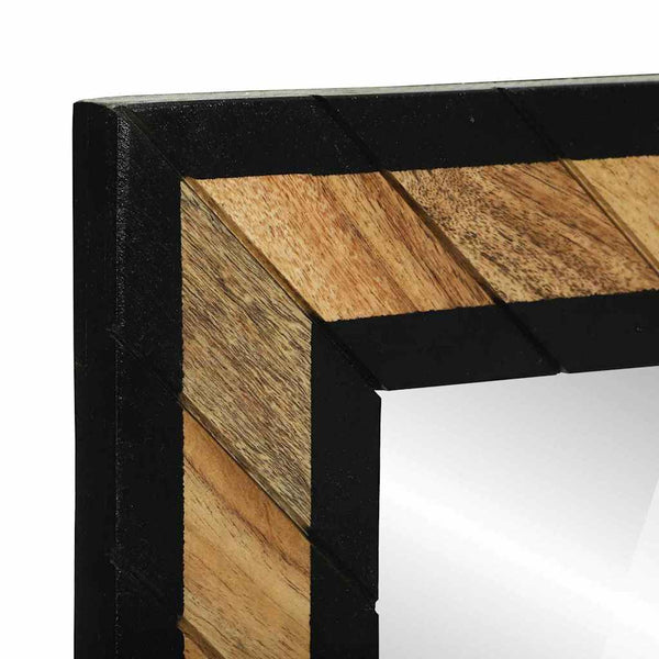 Seinäpeili Musta Ja Ruskea 50 X 2 X 90 Cm Tiheä Akasiapuu