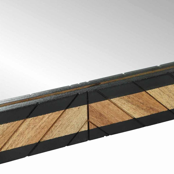 Seinäpeili Musta Ja Ruskea 50 X 2 X 90 Cm Tiheä Akasiapuu