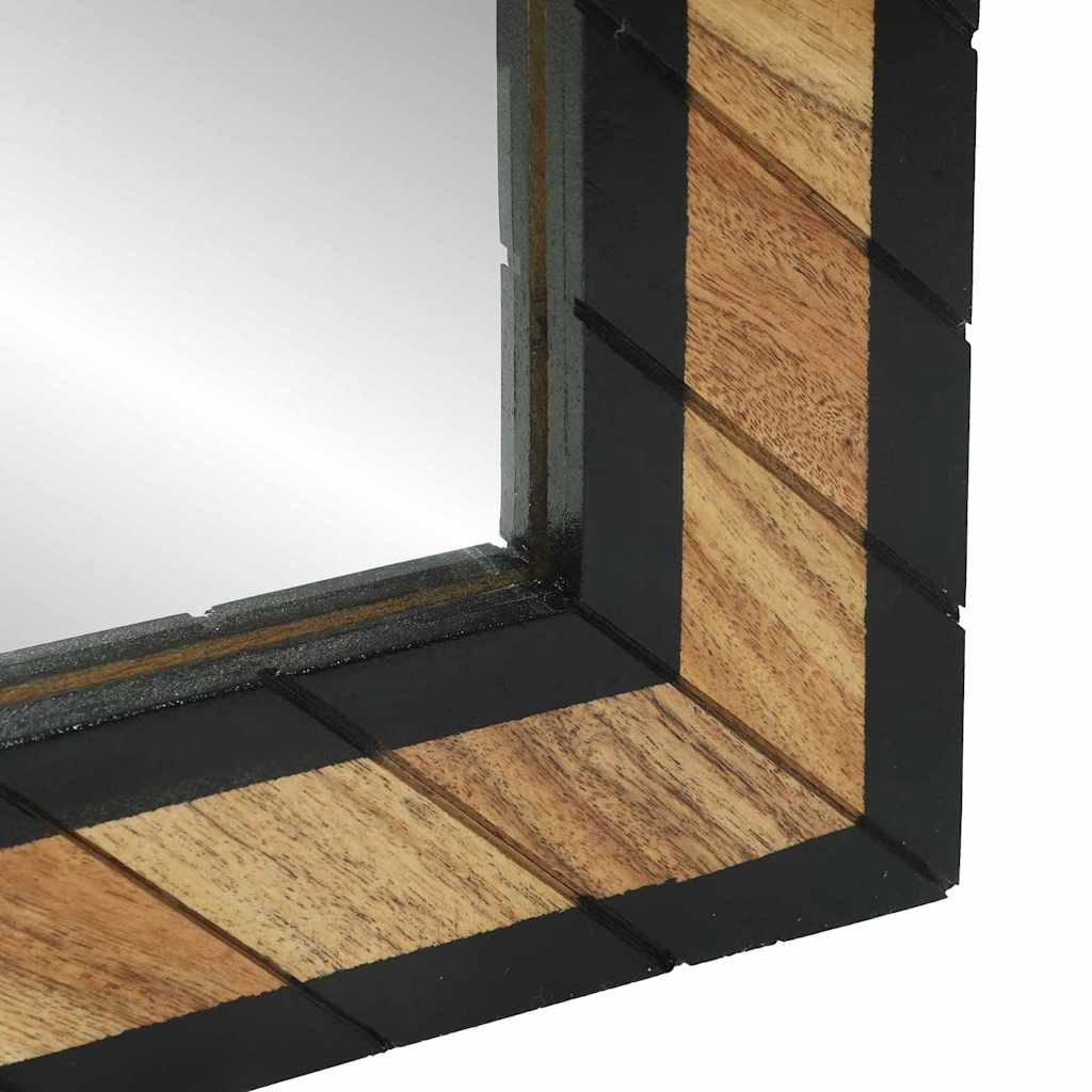 Seinäpeili Musta Ja Ruskea 50 X 2 X 90 Cm Tiheä Akasiapuu