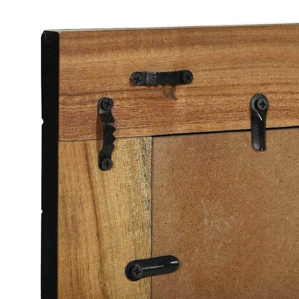 Seinäpeili Musta Ja Ruskea 50 X 2 X 90 Cm Tiheä Akasiapuu