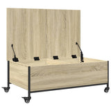 Sohvapöytä Pyörillä Sonoma-Tammi 91X55X34 Cm Tekninen Puu