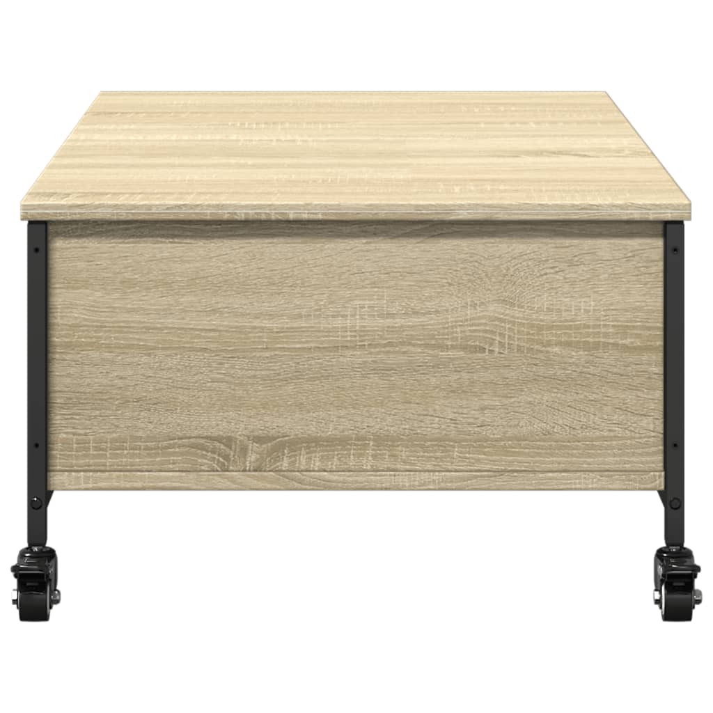 Sohvapöytä Pyörillä Sonoma-Tammi 91X55X34 Cm Tekninen Puu