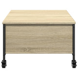 Sohvapöytä Pyörillä Sonoma-Tammi 91X55X34 Cm Tekninen Puu