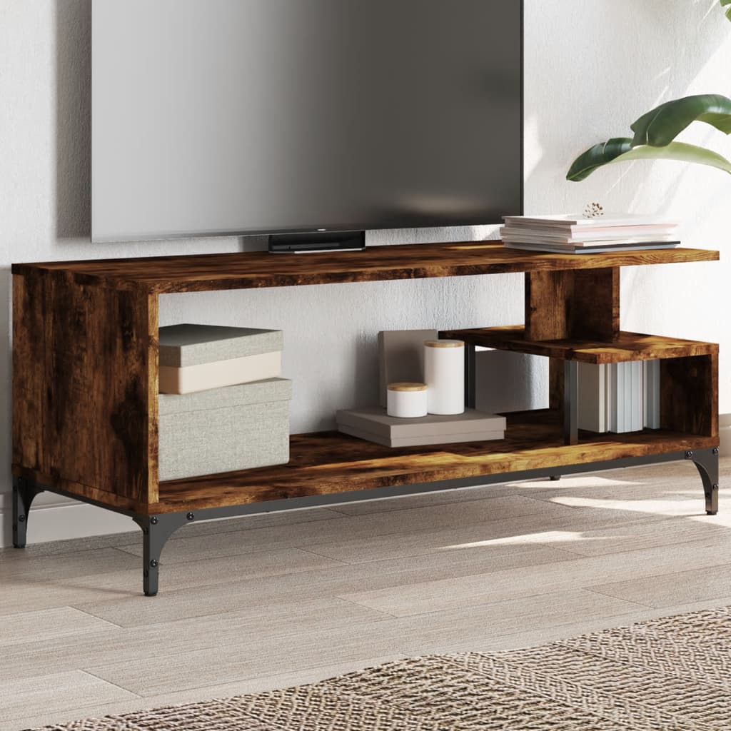Tv-Taso 102X40X41 Cm Tekninen Puu Ja Teräs