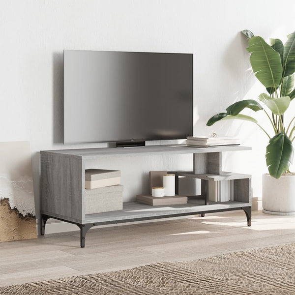 Tv-Taso 102X40X41 Cm Tekninen Puu Ja Teräs