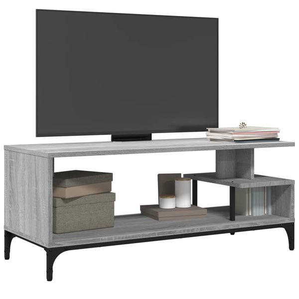 Tv-Taso 102X40X41 Cm Tekninen Puu Ja Teräs