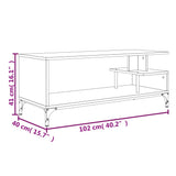 Tv-Taso 102X40X41 Cm Tekninen Puu Ja Teräs