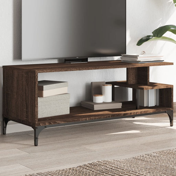 Tv-Taso 102X40X41 Cm Tekninen Puu Ja Teräs