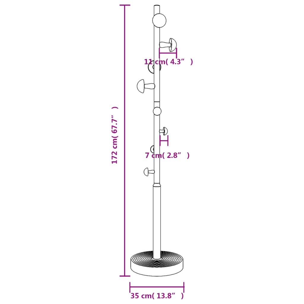Naulakko 172 Cm Jauhemaalattu Rauta