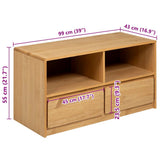 Tv-Taso Sauda Tammenvärinen 99X43X55 Cm Täysi Mänty