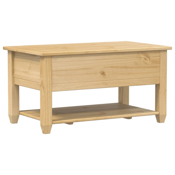 Sohvapöytä Laatikoilla Corona 85X50X45 Cm Täysi Mänty