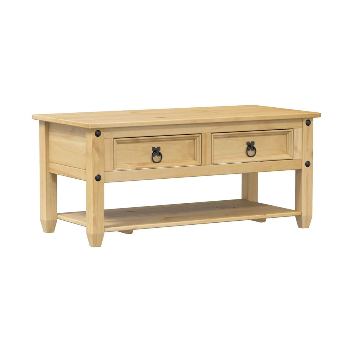 Sohvapöytä Laatikoilla Corona 100X48X45 Cm Täysi Mänty