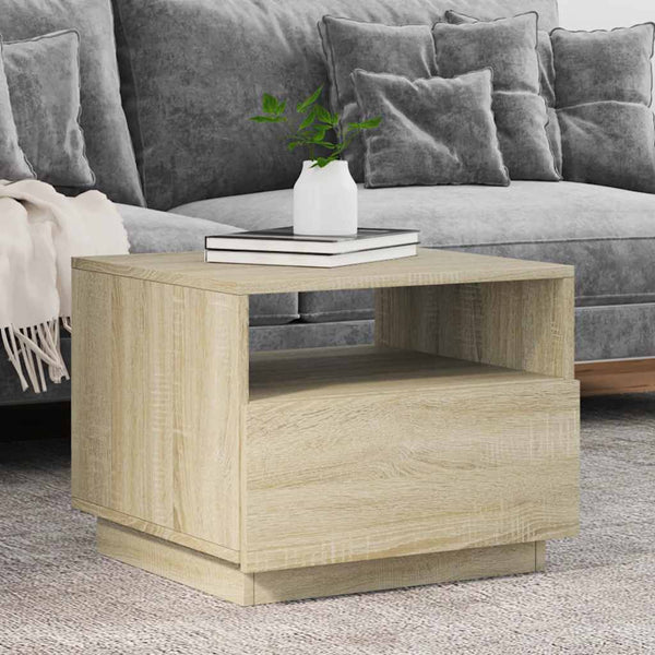 Sohvapöytä Led-Valoilla 90X49X40 Cm