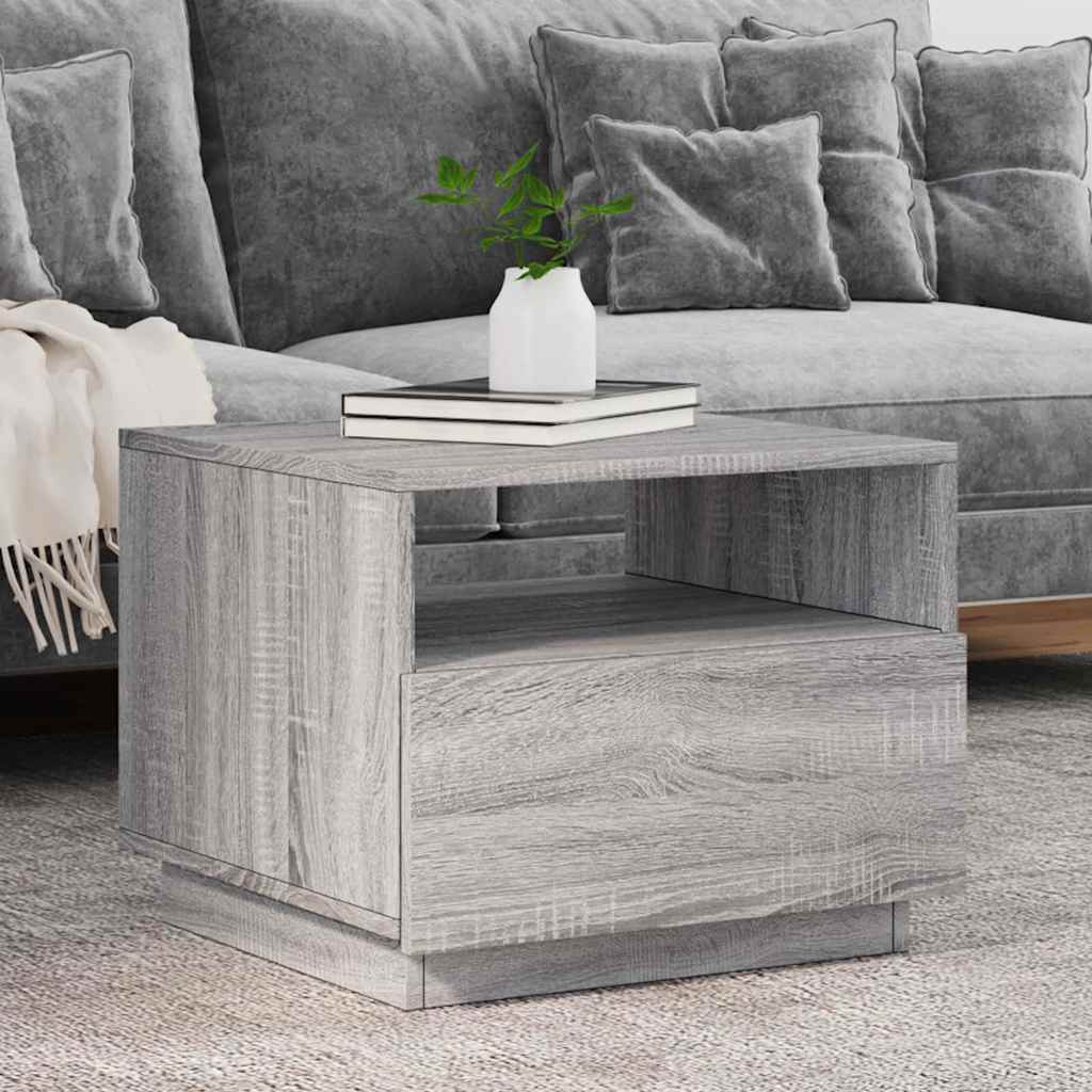 Sohvapöytä Led-Valoilla 90X49X40 Cm