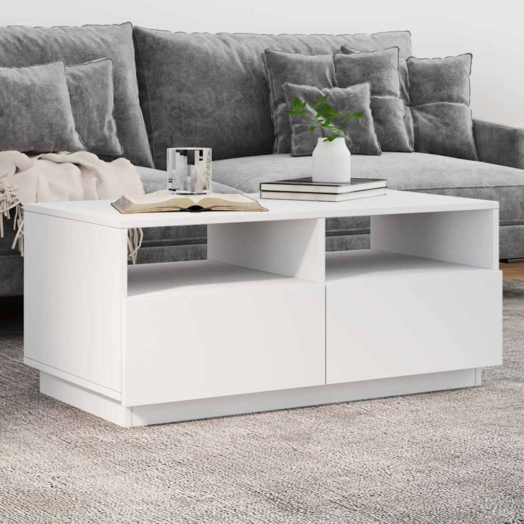 Sohvapöytä Led-Valoilla 90X49X40 Cm