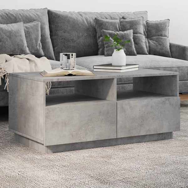 Sohvapöytä Led-Valoilla 90X49X40 Cm