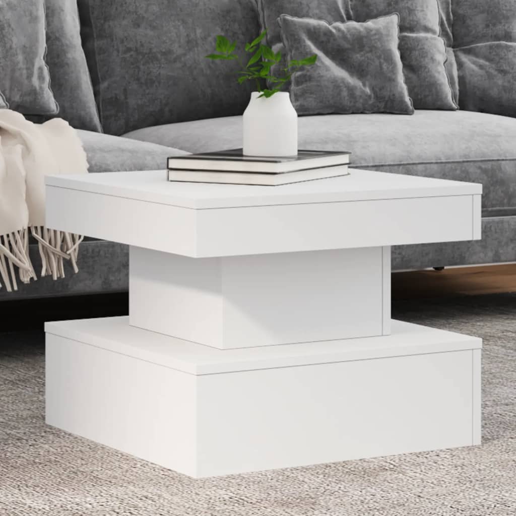 Sohvapöytä Led-Valoilla 50X50X40 Cm