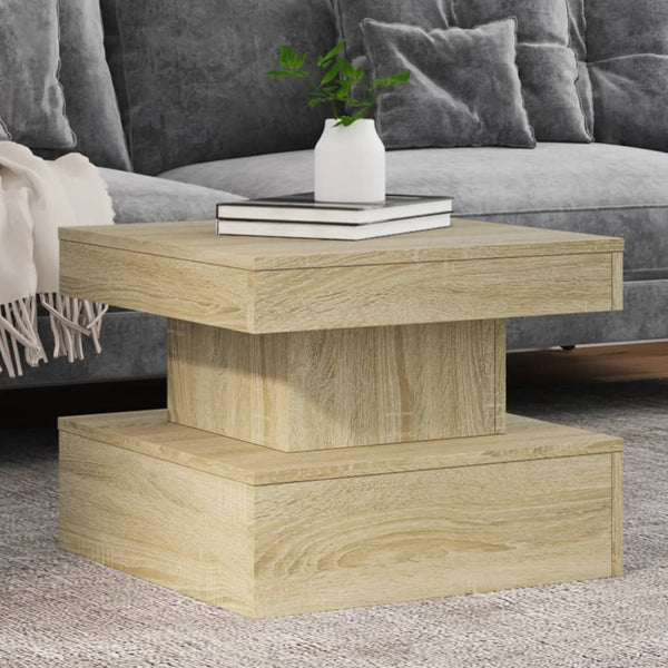 Sohvapöytä Led-Valoilla 50X50X40 Cm