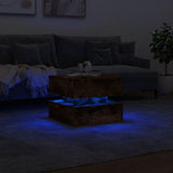 Sohvapöytä Led-Valoilla 50X50X40 Cm