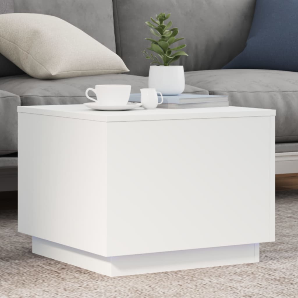 Sohvapöytä Led-Valoilla 50X50X40 Cm