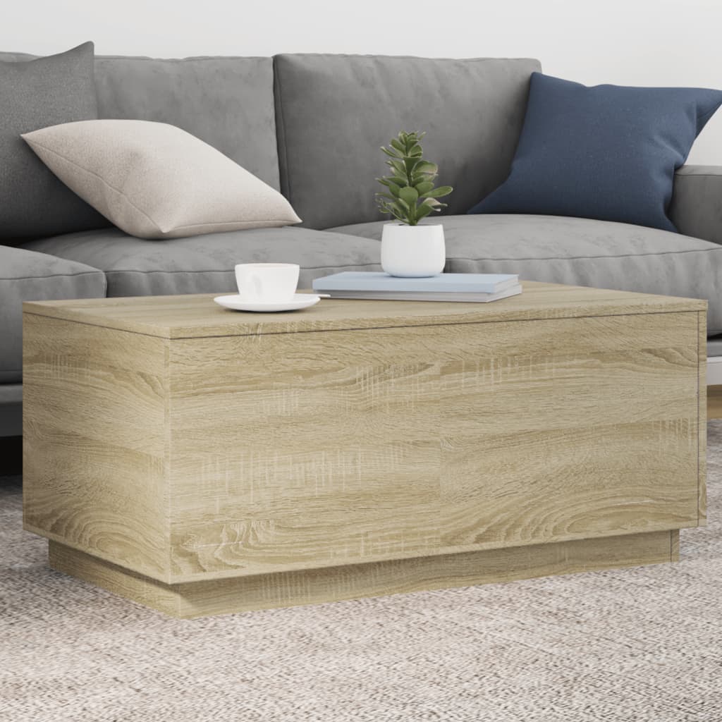 Sohvapöytä Led-Valoilla 50X50X40 Cm