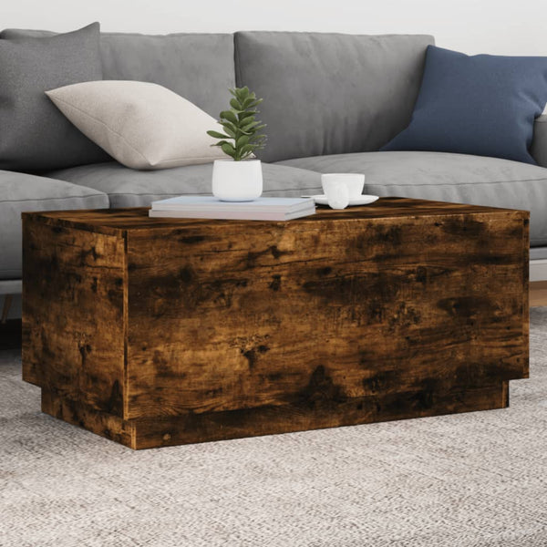 Sohvapöytä Led-Valoilla 50X50X40 Cm