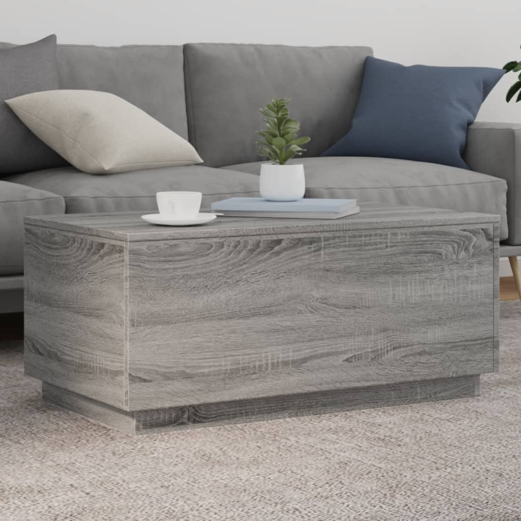 Sohvapöytä Led-Valoilla 50X50X40 Cm