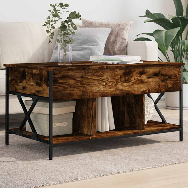 Sohvapöytä 100X55X50 Cm Tekninen Puu Ja Metalli