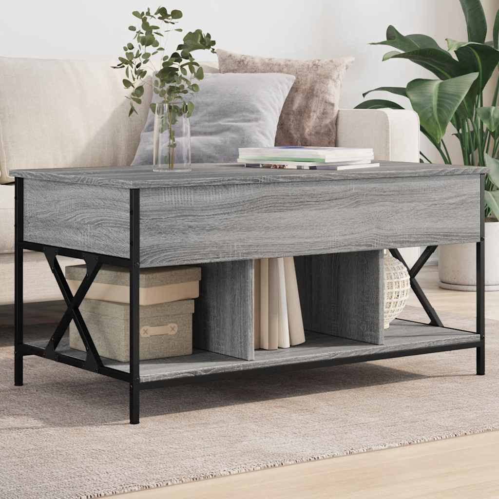 Sohvapöytä 100X55X50 Cm Tekninen Puu Ja Metalli
