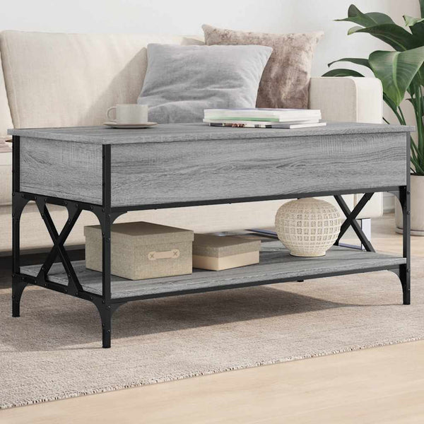 Sohvapöytä 100X50X50 Cm Tekninen Puu Ja Metalli