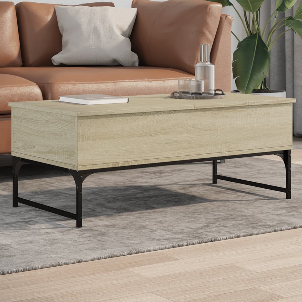 Sohvapöytä 100X50X40 Cm Tekninen Puu Ja Metalli
