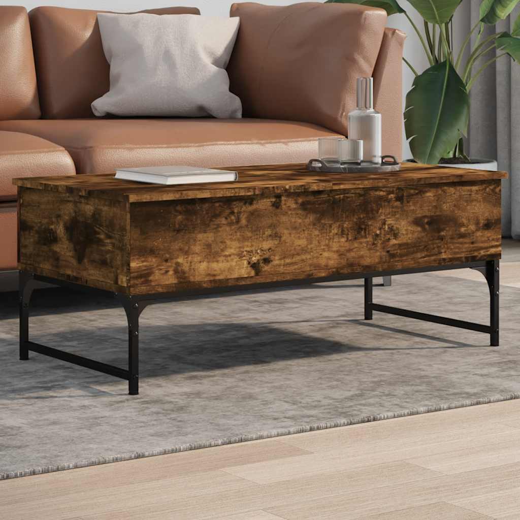 Sohvapöytä 100X50X40 Cm Tekninen Puu Ja Metalli