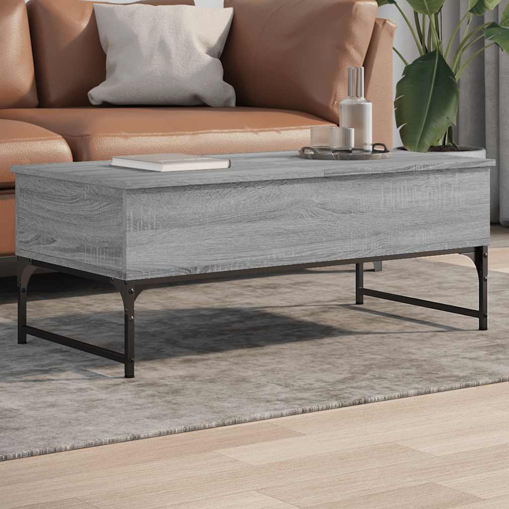 Sohvapöytä 100X50X40 Cm Tekninen Puu Ja Metalli
