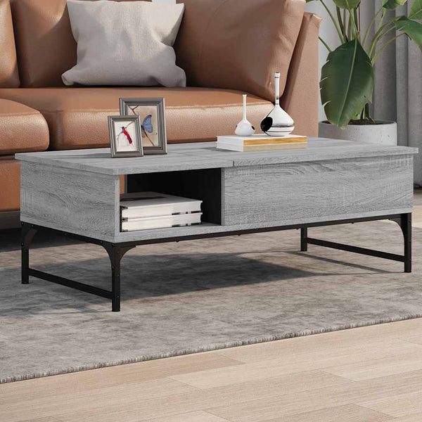 Sohvapöytä 100X50X35 Cm Tekninen Puu Ja Metalli