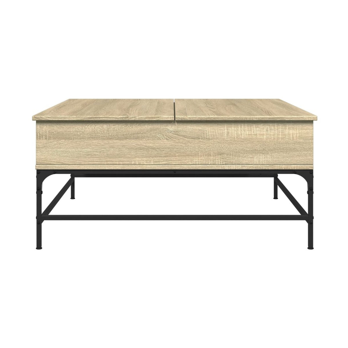 Sohvapöytä Sonoma-Tammi 95X95X45 Cm Tekninen Puu Ja Metalli